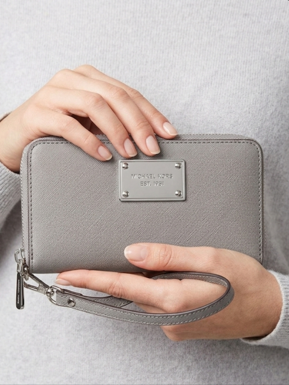 Michael Kors Jet Set Saffiano Leather Wristlet Wallet